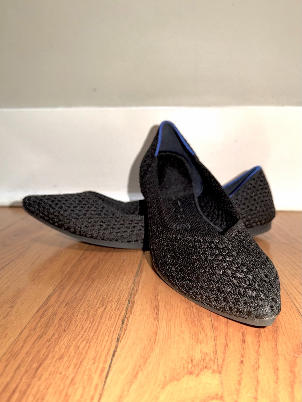 Rothy's The Point II Pointed Toe Ballet Flats in Black | Size 9 | Like New